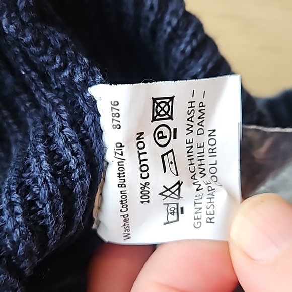 Magee 1866 Navy Blue Wahed Cotton Quarter Button Zip Pullover Sweater XXL NWOT - Picture 8 of 9